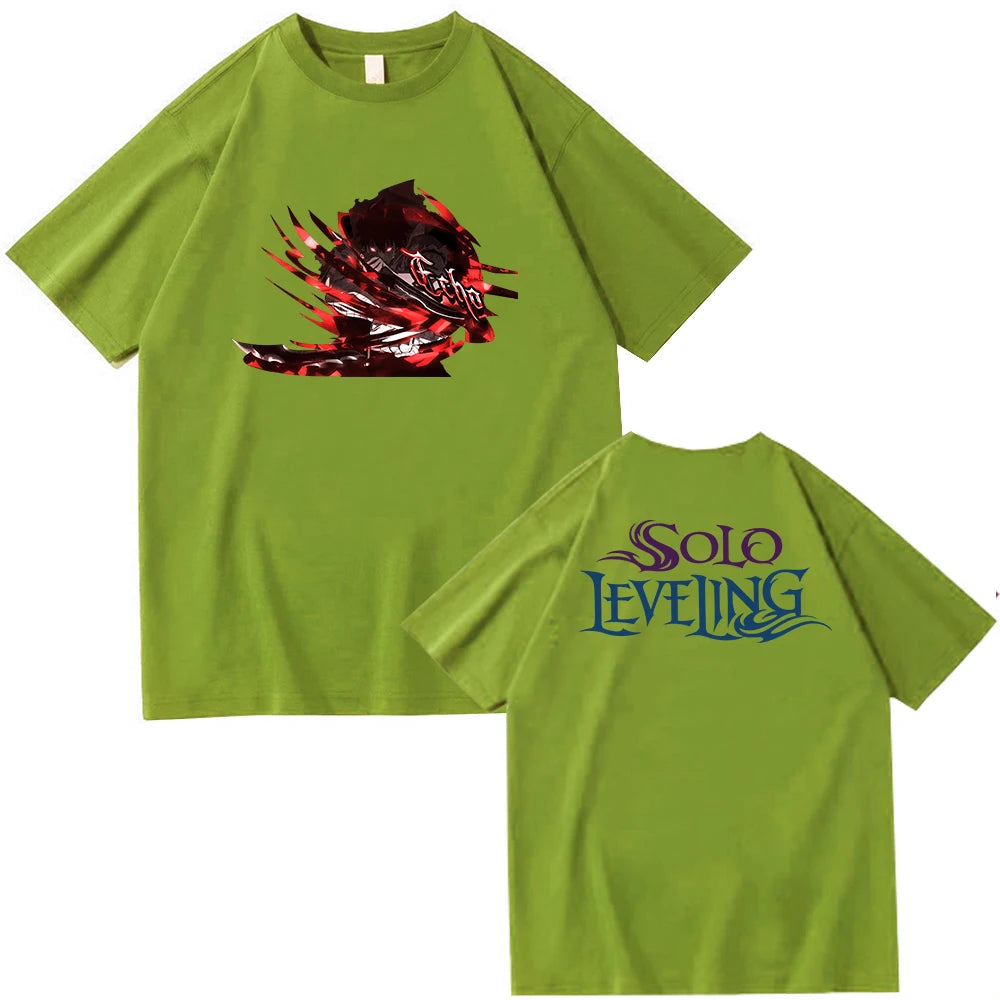 Solo Leveling Echo T-shirt O-Neck Short Sleeve Shirts Fans Gift