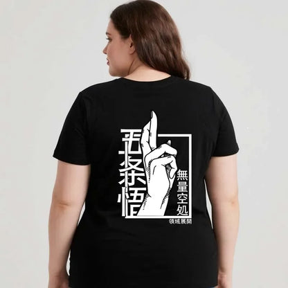 Plus Size T Shirts Fashion Summer Funny Anime Satoru Gojo Jujutsu Kaisen T Shirt Short Sleeve Sport Casual T Shirt Sport Tops