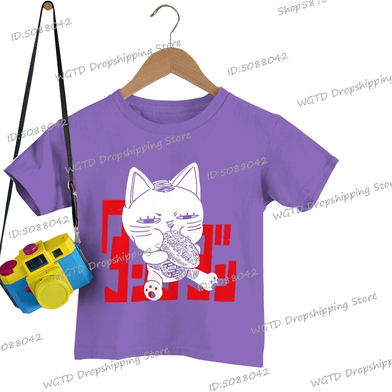 Dan Da Dan Anime Boys Girls T-shirts Japanese Manga Dandadan Children's Clothing Cute Cartoon Graphic Print Kids Y2K Tops