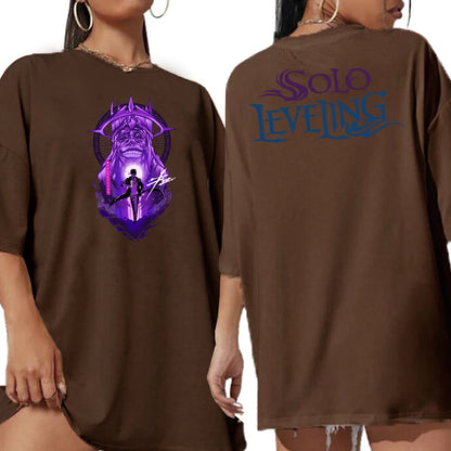 Solo Leveling Statue of God Extra Large T-shirt O-Neck Short Sleeve Fashion Oversize Shirts
