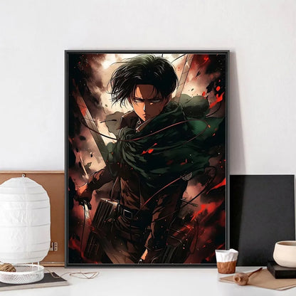 MINISO 5D DIY Levi Ackerman Attack On Titan Mosaic Club Bar Wall Art Painting Bedroom Study Home Décor