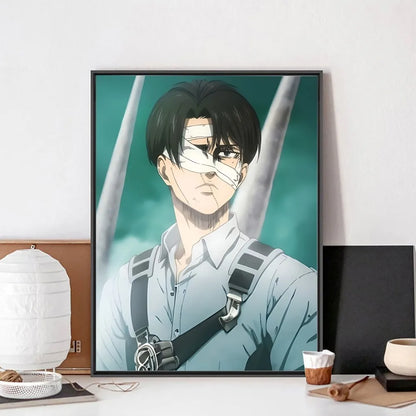 MINISO 5D DIY Levi Ackerman Attack On Titan Mosaic Club Bar Wall Art Painting Bedroom Study Home Décor