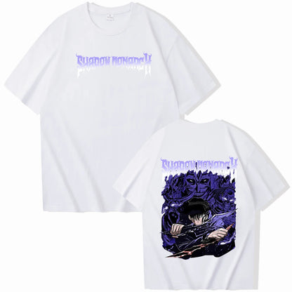 Anime Solo Leveling Shadow Monarch T-Shirts Man Women Summer Casual O-Neck Short Sleeve Shirts