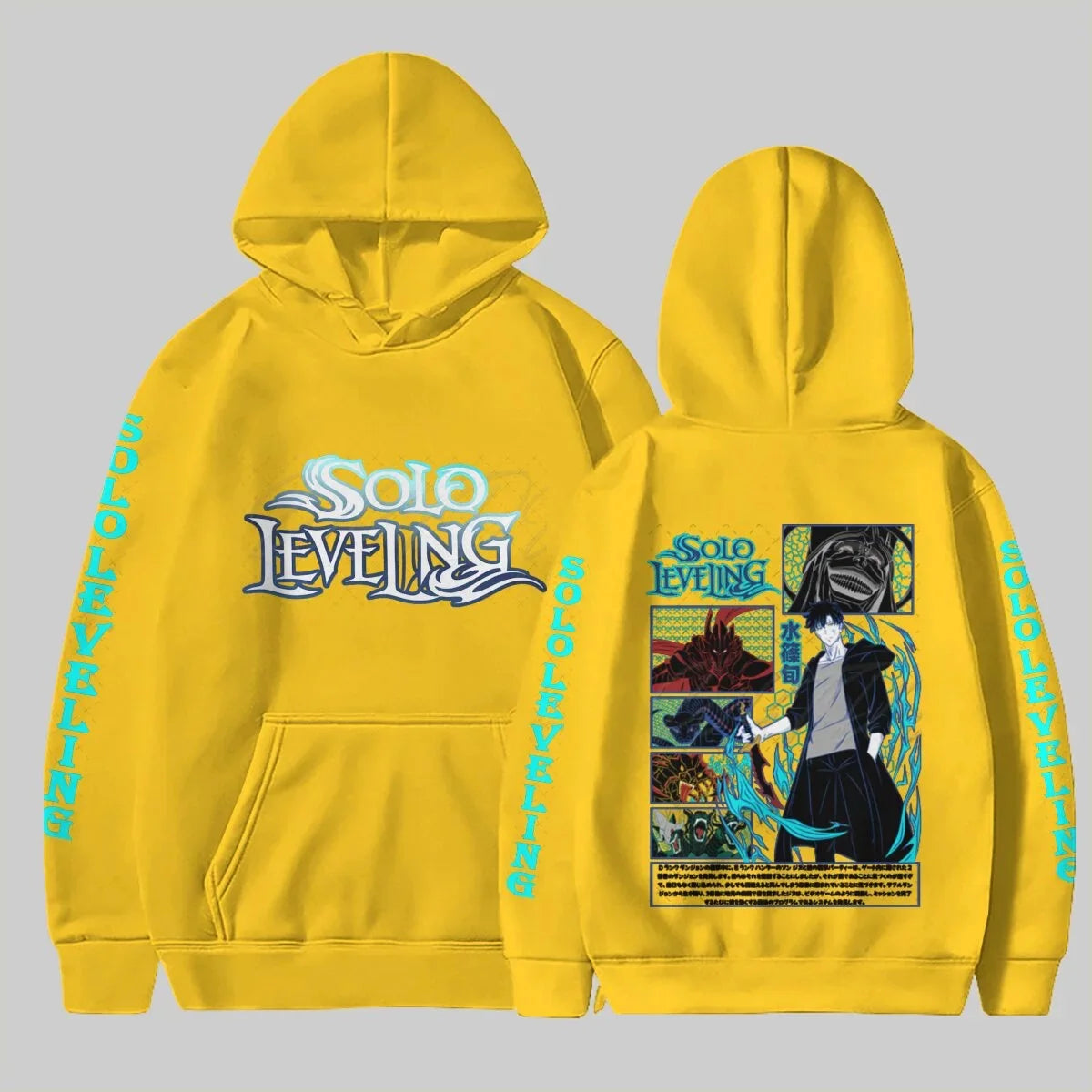 Anime Solo Leveling Sung Jinwoo Print Hoodies Men Women Manga Casual Pullover Unisex Harajuku Streetwear Long Sleeve Sweatshirts