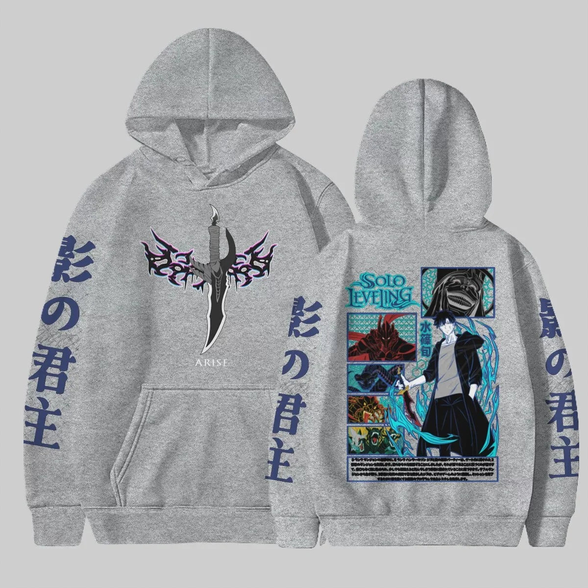 Anime Solo Leveling Sung Jinwoo Print Hoodies Men Women Manga Casual Pullover Unisex Harajuku Streetwear Long Sleeve Sweatshirts