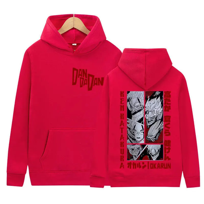 Anime Dandadan Okarun Dan Da Dan Graphic Hoody Men Women Clothing Hip Hop Oversized Sweatshirt Fashion High Quality Fleece Hoody