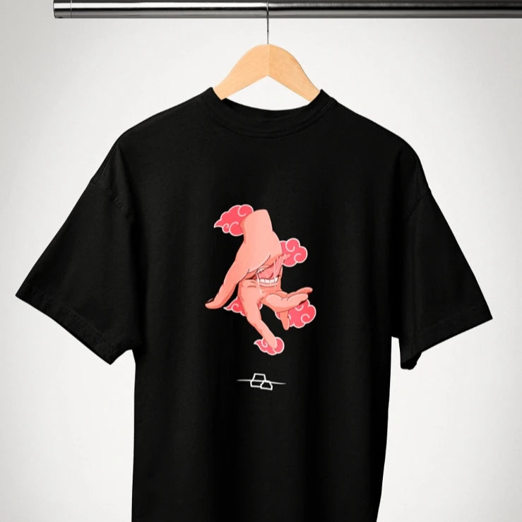 Oversized Men's T-shirt Anime Naruto Deidara Graphic Tee Streetwear Women Short Sleeved Tee Cotton Loose Y2k Clothes Top Summer