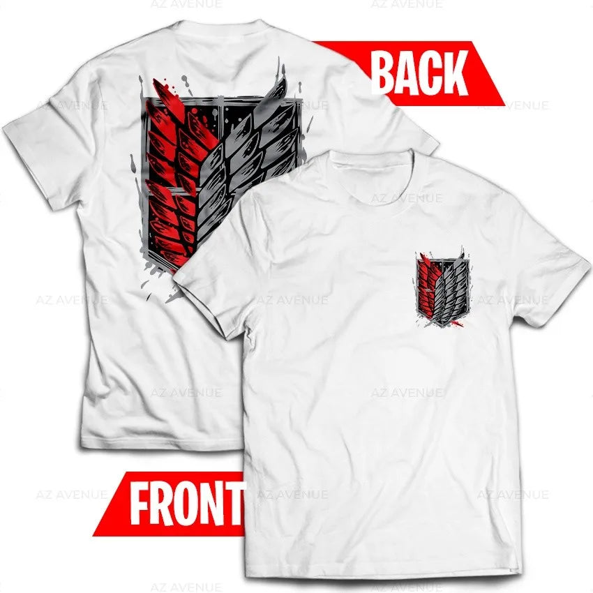 Attack on Titan Anime Cartoon Streetwear Microfiber Dri-Fit Polyester Trend Street Short Sleeve Men T-Shirt Women Kids Top