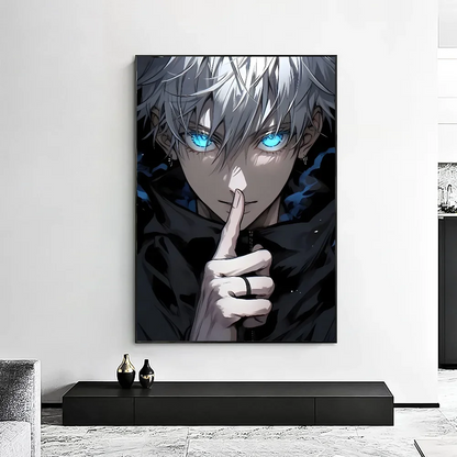 Jujutsu Kaisen Satoru Gojo Poster Minimalist Aesthetics Print Canvas Painting for Living Room Modern Home Decor