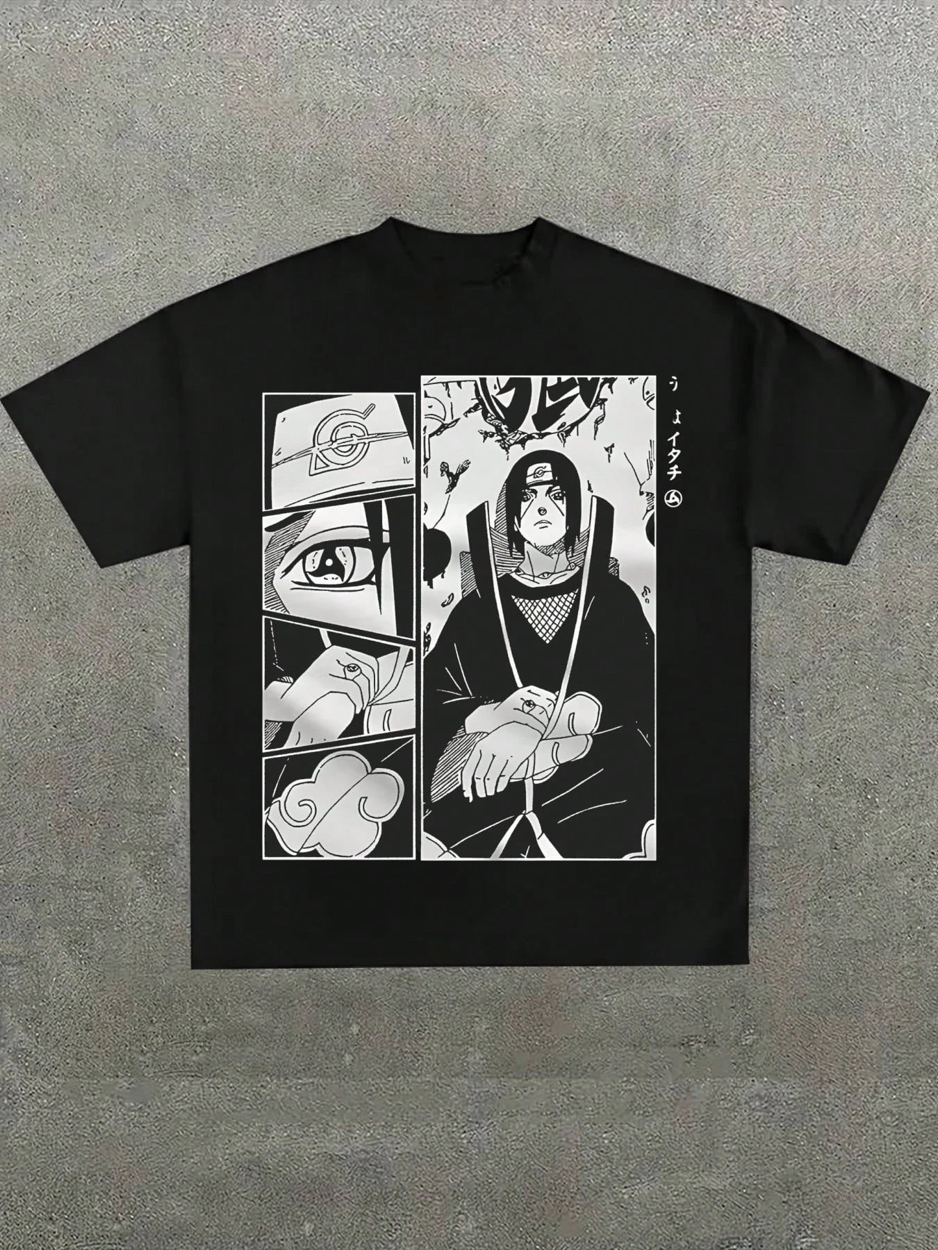 Naruto Itachi Uchiha Anime Men's T-shirt Short Sleeve Streetwear Summer Graphic Tee Cosplay Japanese Manga Print Y2k Clothes Top
