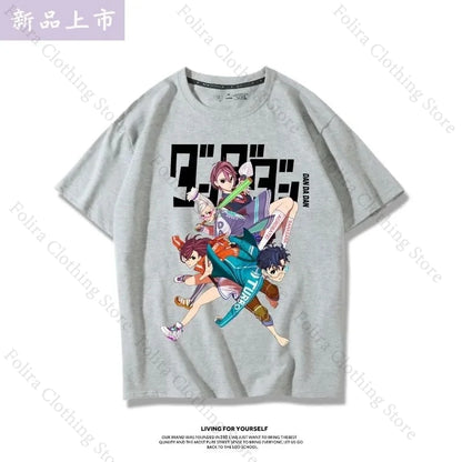 2025 Anime DAN DA DAN Printing T-shirt Cotton Summer Tops Short Sleeve Tee Casual Men Women T-shirts Men's Clothing