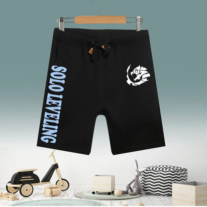 Summer Anime Solo Leveling Print Men's Shorts Sport Five-Point Shorts Women's Oversized Casual Basketball Gym Quick-drying Pants