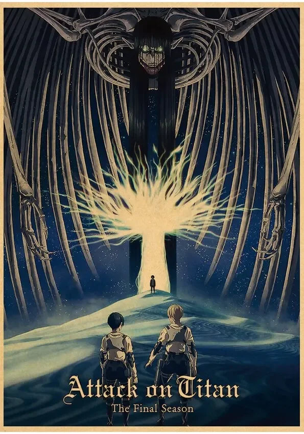 Attack on Titan Season  Eren Poster  Japanese Anime Classic Kraft Paper Wall Art Decor for Home  Room  Unique Prints  Stickers f