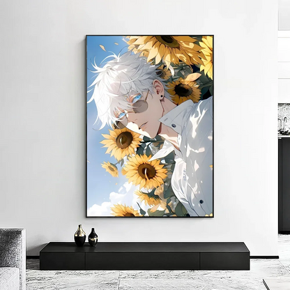 Jujutsu Kaisen Satoru Gojo Poster Minimalist Aesthetics Print Canvas Painting for Living Room Modern Home Decor