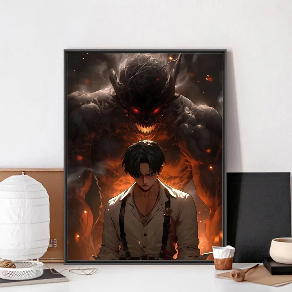 MINISO 5D DIY Levi Ackerman Attack On Titan Mosaic Club Bar Wall Art Painting Bedroom Study Home Décor