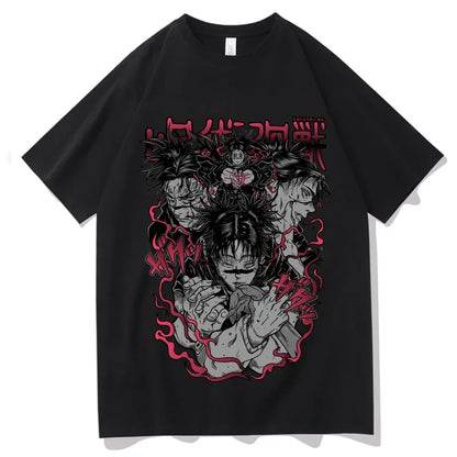Men's Japanese Jujutsu Kaisen Geto Suguru cartoon anime Harajuku printed short-sleeved T-shirt casual wear