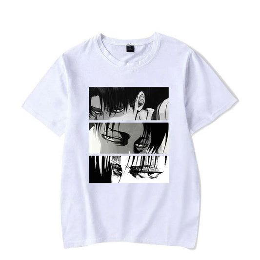 Women T-shirts Japanese Anime Attack On Titan Levi Ackerman Eye Punk Tops Summer Harajuku Oversized Gothic Short Sleeve T-shirt