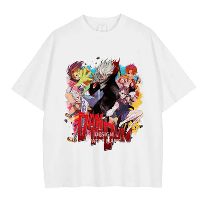 DanDaDan T Shirt Anime Oversized Vintage Washed T-shirts Streetwear Retro Manga Ayase Momo Takakura Ken DTG Printing Top Tee Men