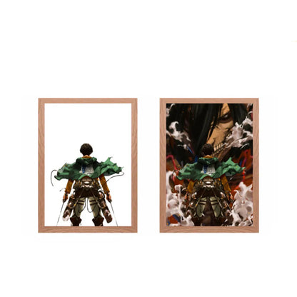 INS Anime Attack on Titan LED Night Light Colorful USB Plug in Three Color Lighting Surprise Desk Lamp Toy Christmas Gift