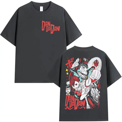Japan Anime Dandadan Okarun Dan Da Dan Graphic T Shirt Mens Women High Quality Cotton T Shirts Casual Hot Sale Short Sleeve Tees