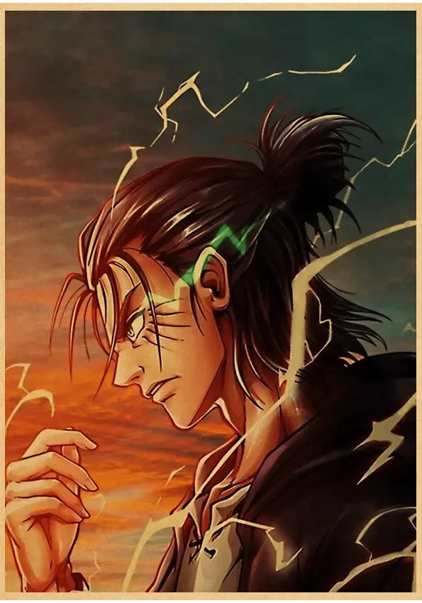 Attack on Titan Season  Eren Poster  Japanese Anime Classic Kraft Paper Wall Art Decor for Home  Room  Unique Prints  Stickers f