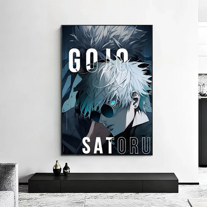Jujutsu Kaisen Satoru Gojo Poster Minimalist Aesthetics Print Canvas Painting for Living Room Modern Home Decor