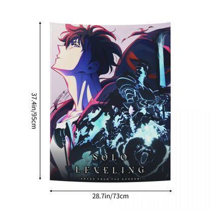 Anime Solo Leveling Tapestry Bohemian Polyester Wall Hanging Wall Decor Background Cloth Witchcraft Tapestries
