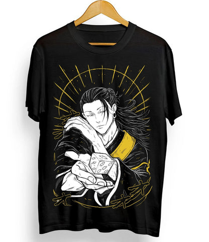 Summer TShirt Suguru Geto T-shirt Jujutsu Kaisen Shirt Getou Jjk Anime Black Shirt All Size Breathable Personalized Loose Cotton