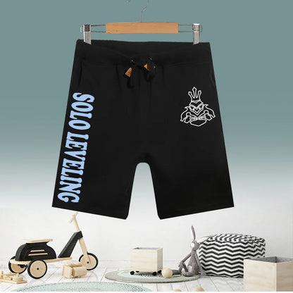 Summer Anime Solo Leveling Print Men's Shorts Sport Five-Point Shorts Women's Oversized Casual Basketball Gym Quick-drying Pants