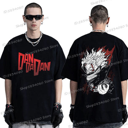 Dandadan Okarun T-shirt Men Women Japanese Anime Fashion Streetwear Top Retro Manga Men Clothes Anime Dan Da Dan Vintage Tshirts