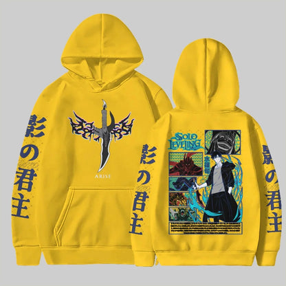 Anime Solo Leveling Sung Jinwoo Print Hoodies Men Women Manga Casual Pullover Unisex Harajuku Streetwear Long Sleeve Sweatshirts