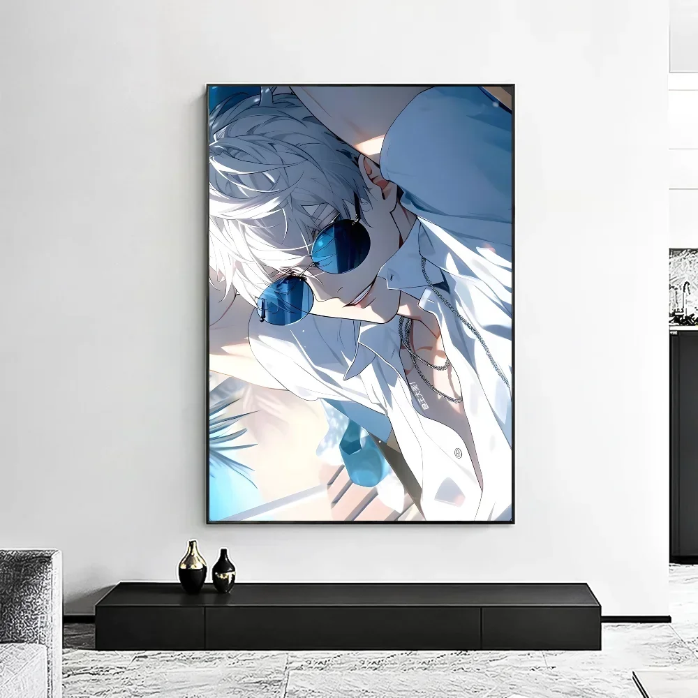 Jujutsu Kaisen Satoru Gojo Poster Minimalist Aesthetics Print Canvas Painting for Living Room Modern Home Decor