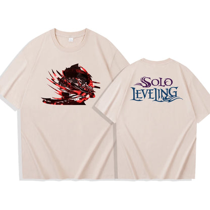 Solo Leveling Echo T-shirt O-Neck Short Sleeve Shirts Fans Gift