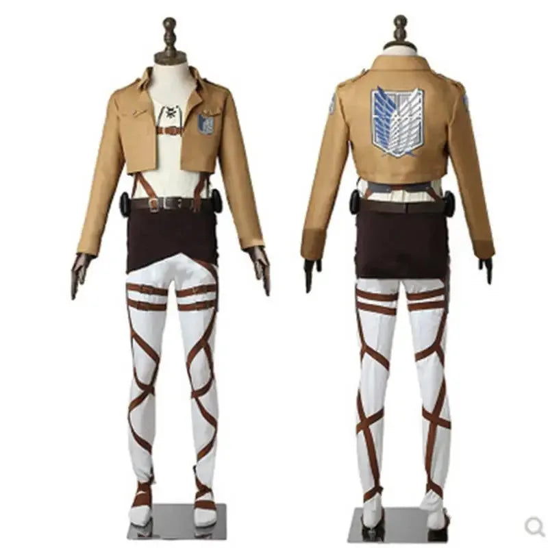 Jacket Pants Shingeki no Kyojin Cosplay Costumes Recon Corps Harness Belt Apron Skirt Scouting Legion Cape Cloak vl;6