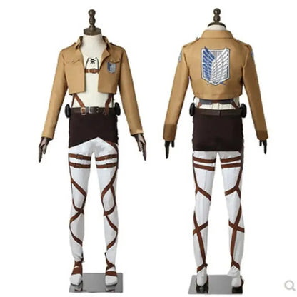 Jacket Pants Shingeki no Kyojin Cosplay Costumes Recon Corps Harness Belt Apron Skirt Scouting Legion Cape Cloak vl;6