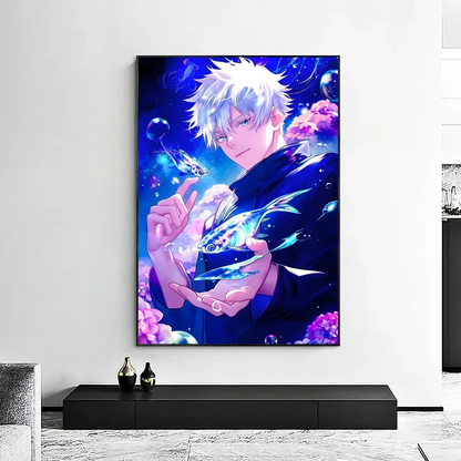 Jujutsu Kaisen Satoru Gojo Poster Minimalist Aesthetics Print Canvas Painting for Living Room Modern Home Decor