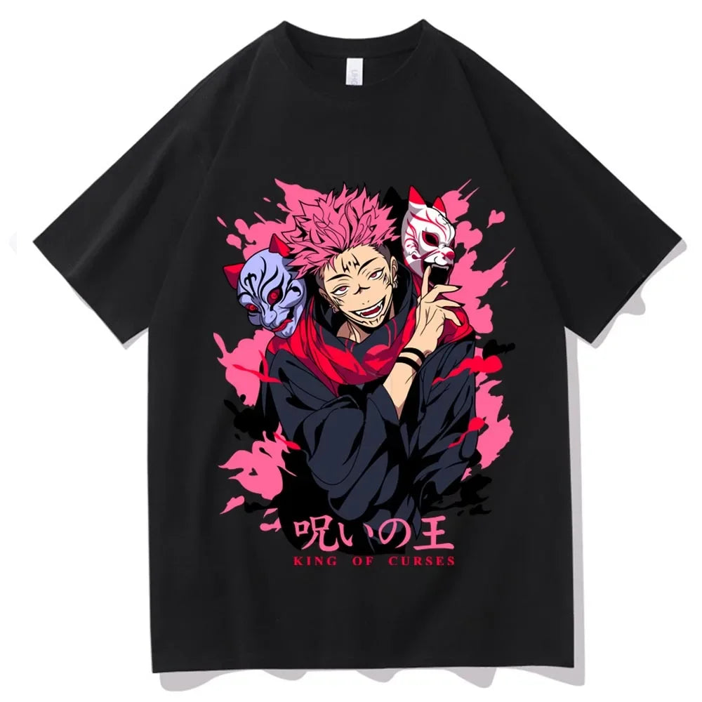 Men's Japanese Jujutsu Kaisen Geto Suguru cartoon anime Harajuku printed short-sleeved T-shirt casual wear
