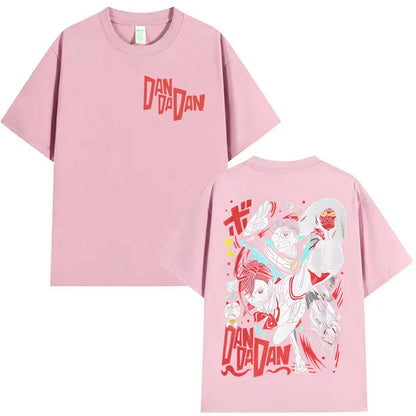 Japan Anime Dandadan Okarun Dan Da Dan Graphic T Shirt Mens Women High Quality Cotton T Shirts Casual Hot Sale Short Sleeve Tees