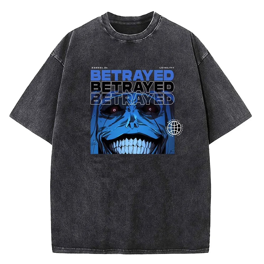 Solo Leveling Washed T-shirt Cotton High Quality teen Pastel Pop Culture Vintage 80s t shirt University Breathable 2000s Digital