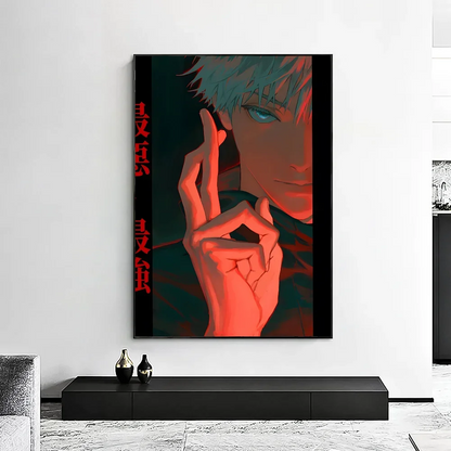 Jujutsu Kaisen Satoru Gojo Poster Minimalist Aesthetics Print Canvas Painting for Living Room Modern Home Decor