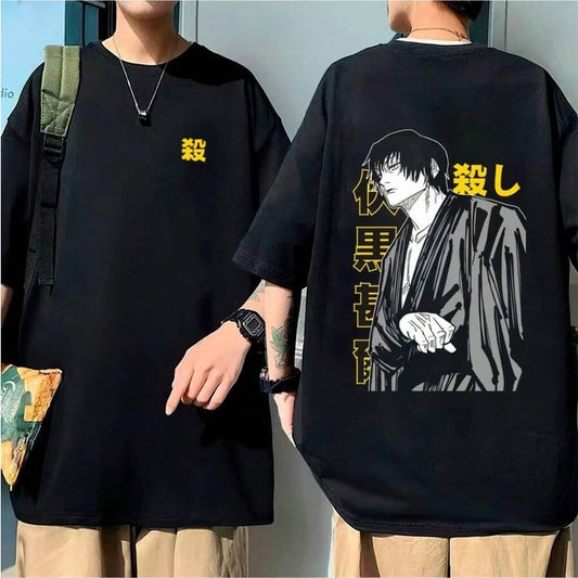 Fushiguro Toji Anime Jujutsu Kaisen Men Women Summer T-Shirt Harajuku Vintage Short Sleeve Loose Oversized Casual Comfort Y2k