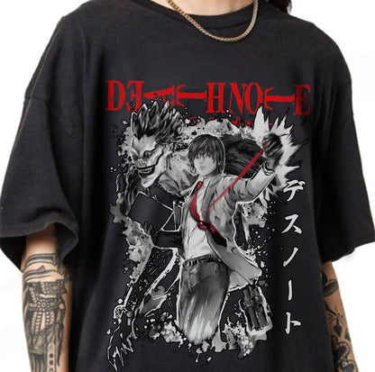 Classic Anime Women T-shrits Misa Amane Inspired Anime Death Note T-shirt Black Anime Gift Oversized Street Hip Hop Short Sleeve