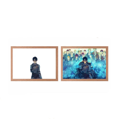 INS Anime Attack on Titan LED Night Light Colorful USB Plug in Three Color Lighting Surprise Desk Lamp Toy Christmas Gift