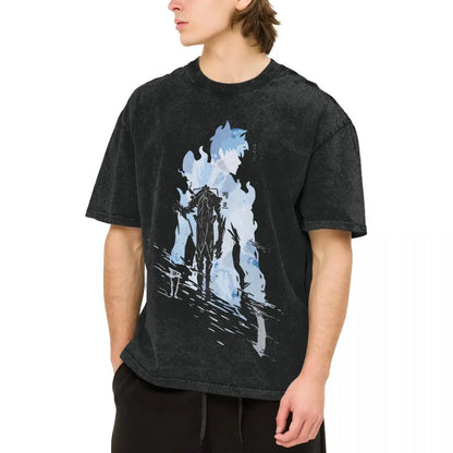 S-Solo L-Leveling T-Shirt Summer Y2K Fun T-Shirts 2025 Casual Harajuku Tee Shirt For Male Short-Sleeved Loose Top Tees