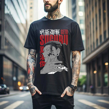 Jujutsu Kaisen Shirt Getou Jjk Anime Men's T-shirt Summer New Men's and Women's Streetwear