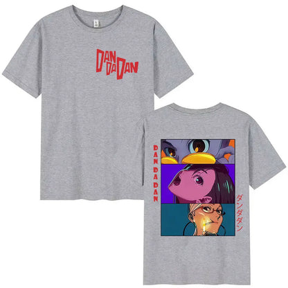 Japan Anime Dandadan Okarun Dan Da Dan Print Tee Shirt Mens Women Vintage Aesthetic T-shirt Fashion High Quality Cotton T Shirts