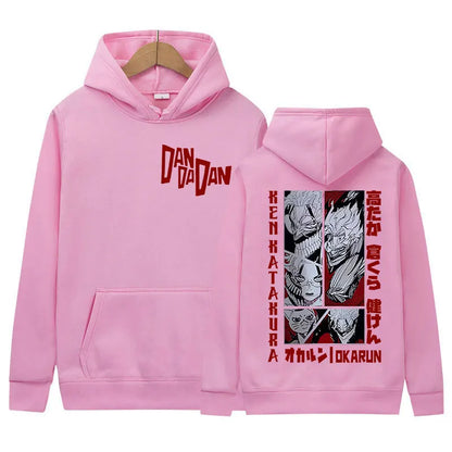 Anime Dandadan Okarun Dan Da Dan Graphic Hoody Men Women Clothing Hip Hop Oversized Sweatshirt Fashion High Quality Fleece Hoody