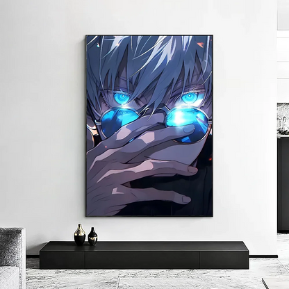 Jujutsu Kaisen Satoru Gojo Poster Minimalist Aesthetics Print Canvas Painting for Living Room Modern Home Decor