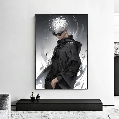 Jujutsu Kaisen Satoru Gojo Poster Minimalist Aesthetics Print Canvas Painting for Living Room Modern Home Decor