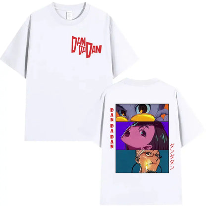 Japan Anime Dandadan Okarun Dan Da Dan Print Tee Shirt Mens Women Vintage Aesthetic T-shirt Fashion High Quality Cotton T Shirts